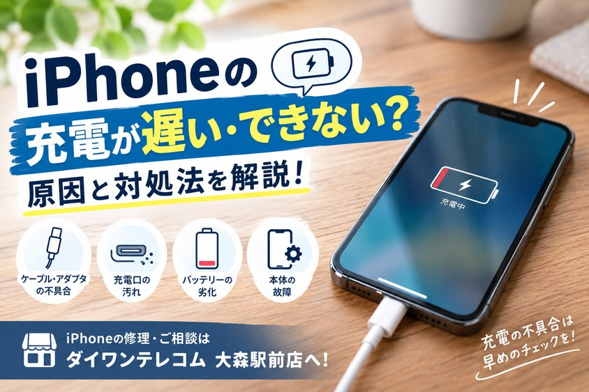 iPhoneの充電が遅い・できない？原因と対処法を解説！