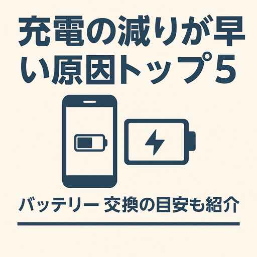 充電の減りが早い原因トップ5｜バッテリー交換の目安も紹介