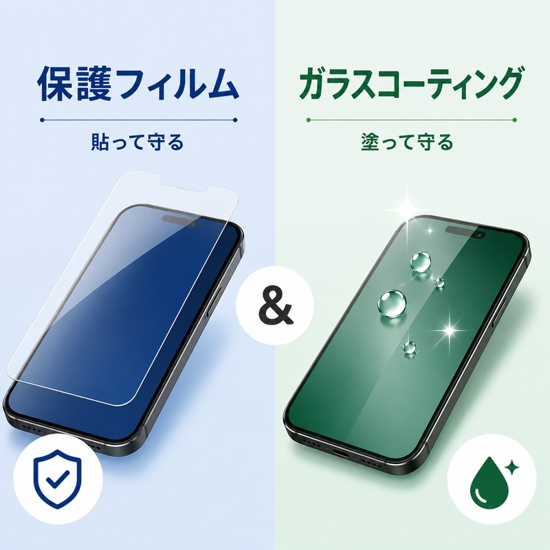 大切なスマホを守る！2つの画面保護方法