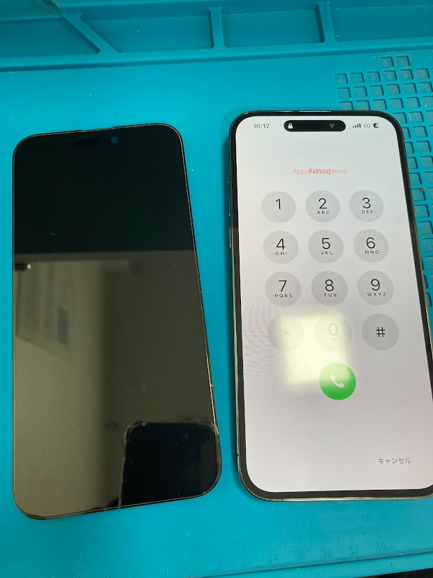 【梅田】iPhone14ProMax水没で画面が映らない？即日修理O