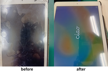 iPad第5世代の画面割れ修理｜バキバキのガラスを即日交換！