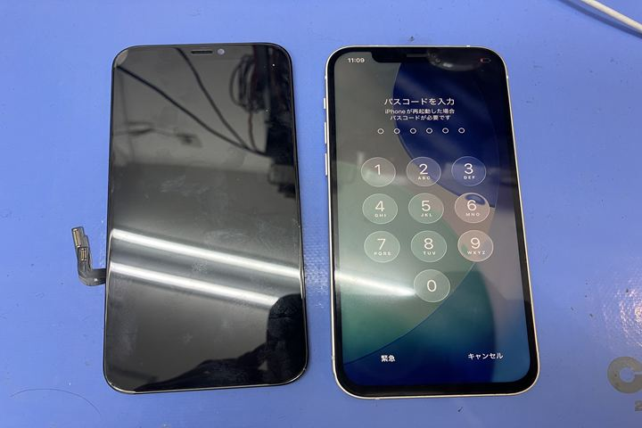 有機ELパネル故障により電源ONにしても画面が映らない