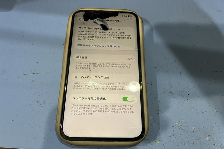 過去に修理歴あり！液晶漏れ＋電池劣化したiPhone13Pro