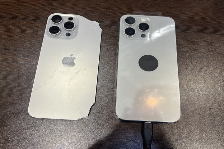 背面にヒビ割れ発生！iPhone15ProMaxの背面割れを即日対応