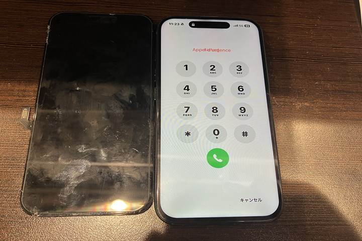 ガラス割れの影響でタッチ操作ができない。画面交換で改善できるかも！