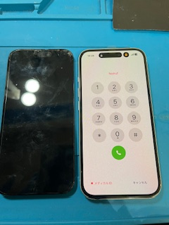iPhone15画面交換