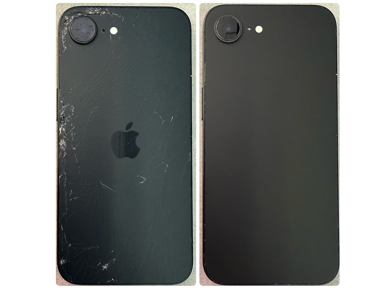 iPhone16e 背面ガラス割れ修理事例