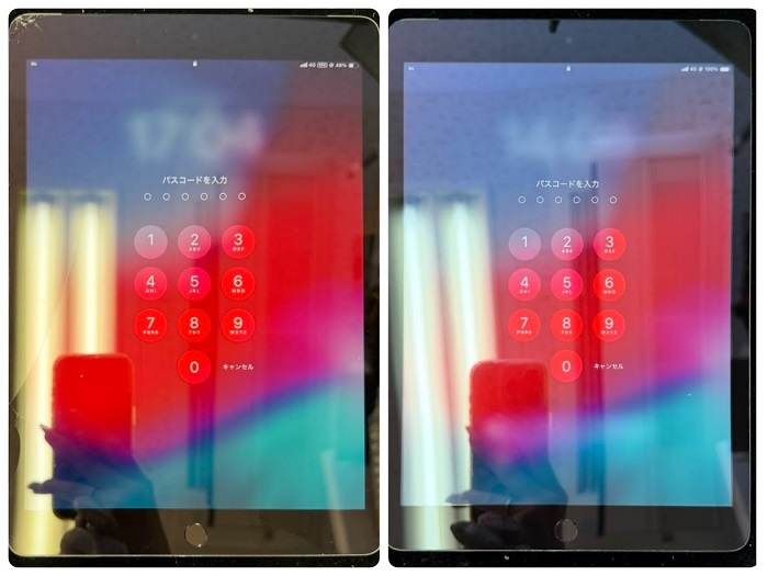 iPad第9世代の画面割れ修理を行いました
