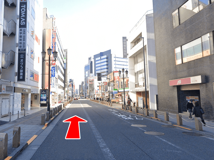 八王子駅から店舗までのルート1