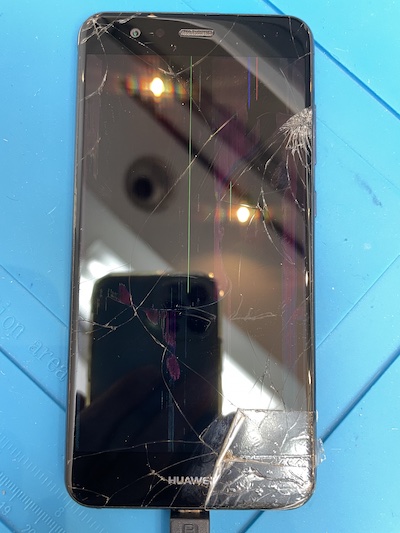 HUAWEI P10 lite 画面割れ　液晶不良
