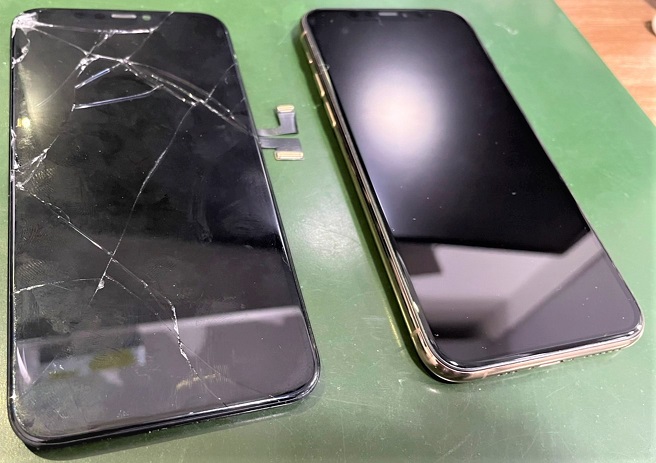 iPhone11Proの画面割れ修理1