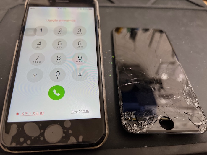 iPhone7画面割れ修理