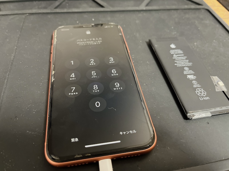 iPhoneXRバッテリー交換