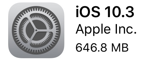 iOS 10.3のアップデートについて