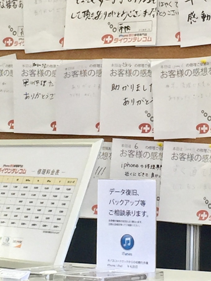 iPhoneのデータ
