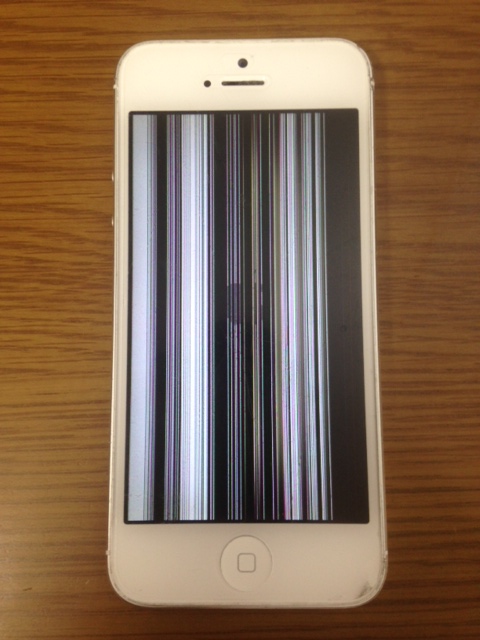 iPhoneの画面に縦線が出た場合