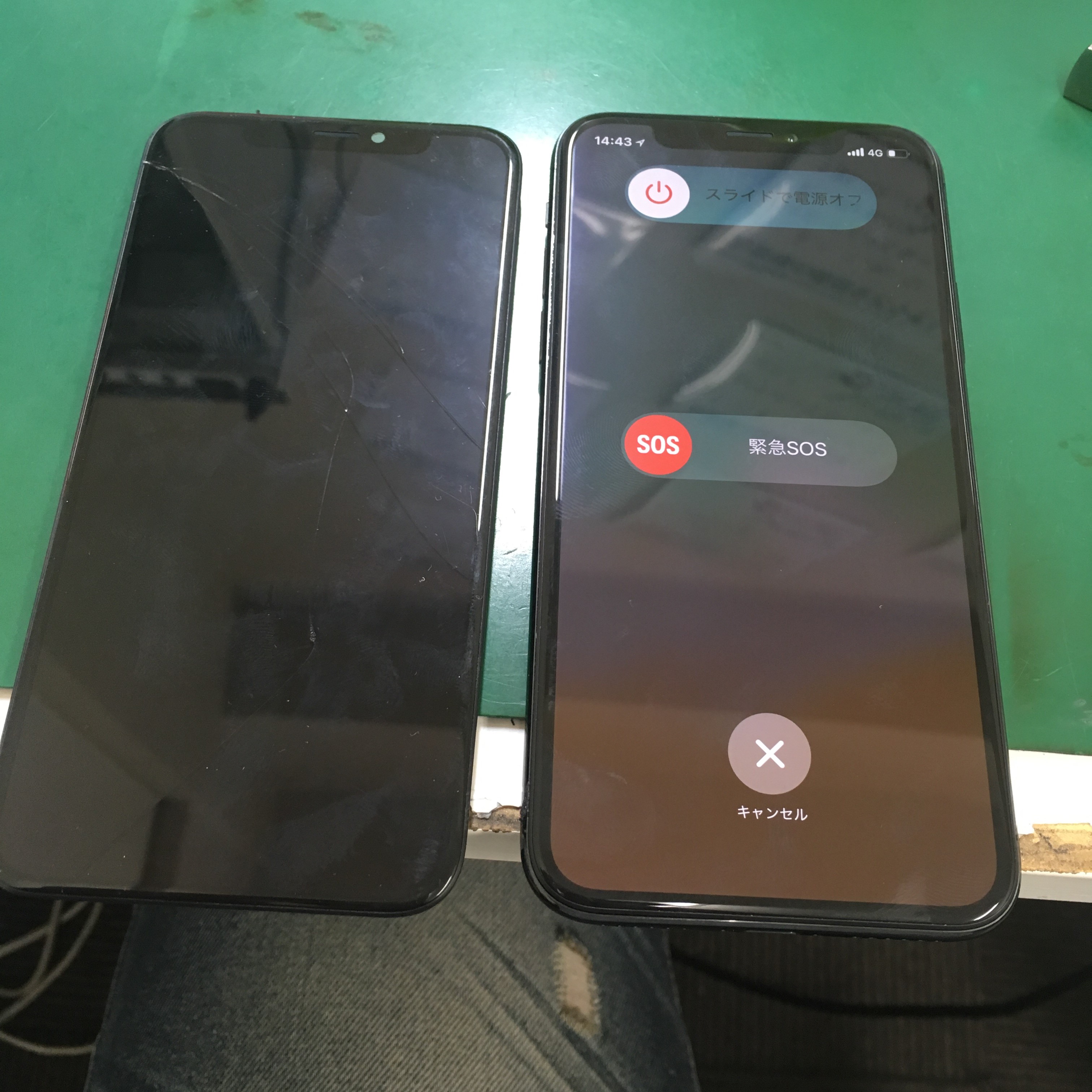 iPhoneXガラス割れ修理（ガラスコーティングもサービス施工）