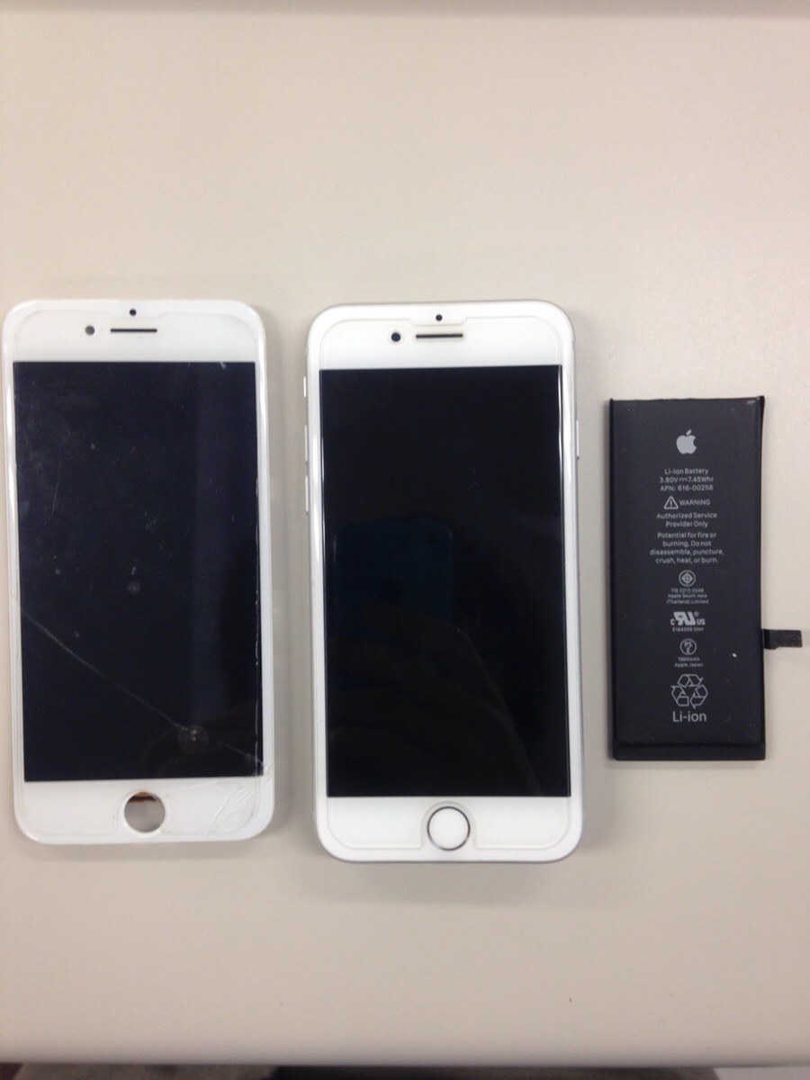 iPhone7画面、バッテリー交換修理【八王子店】