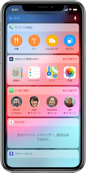 今日の表示は使ってみると意外と便利
