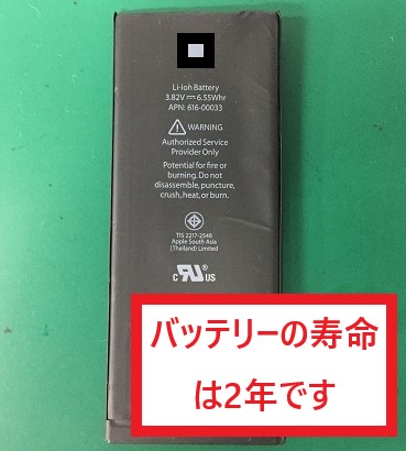 iPhoneのバッテリーの寿命