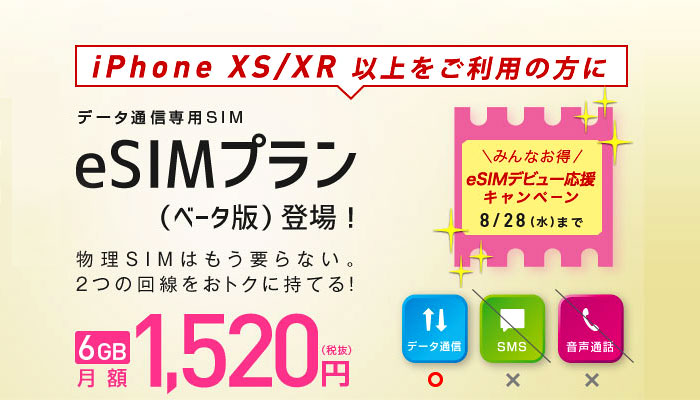 IIJmioからeSIM登場i！XSのデュアルSIMを使ってみた