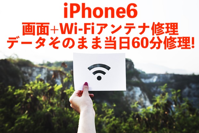 葛飾区南水元からご来店！iPhone6画面+Wi-Fi修理！