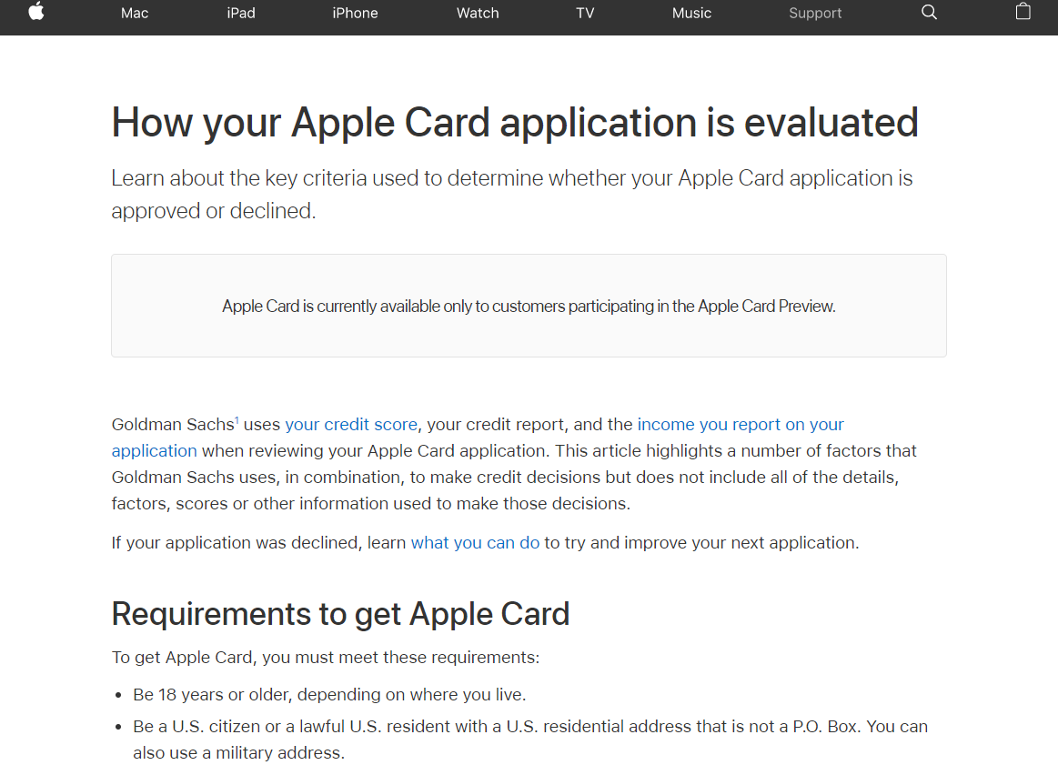 Apple Card審査落ちする理由を細かに発表