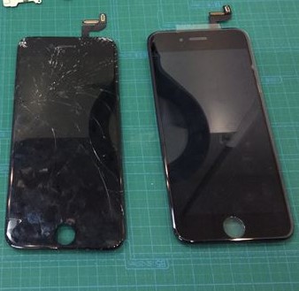 iPhone6sのガラス割れ交換は40分～