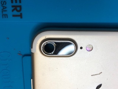 【名東区よりお越し】iPhone7PLUSリアカメラレンズ修理