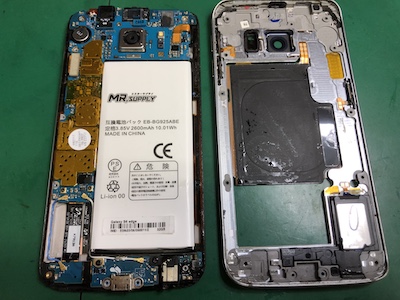 Galaxy S6 edge水没して起動しない症状