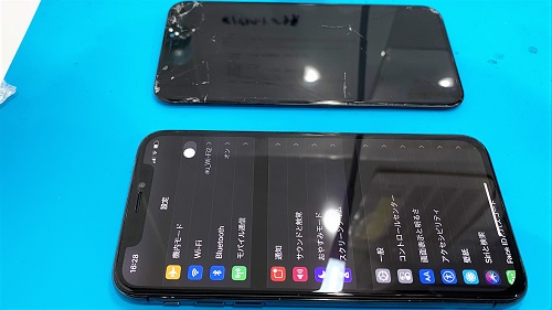 iPhoneXSの画面割れ・液晶パーツの交換方法