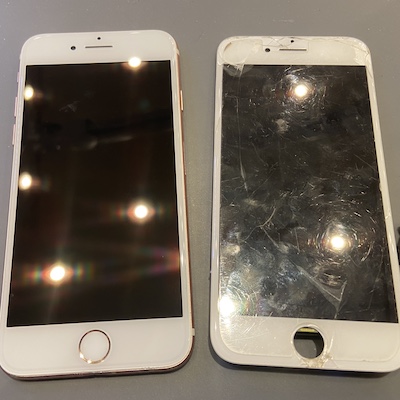 iPhone7の画面割れ 修理いたしました