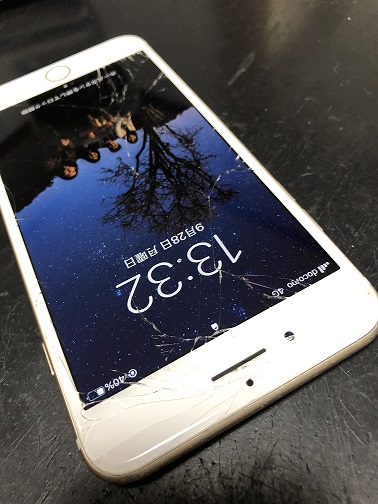 iPhone７plus画面交換　修理事例
