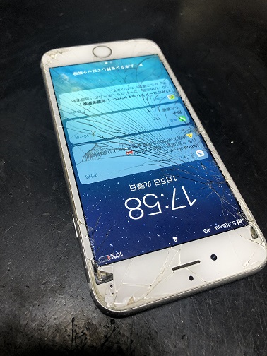 iPhone６画面とバッテリー交換