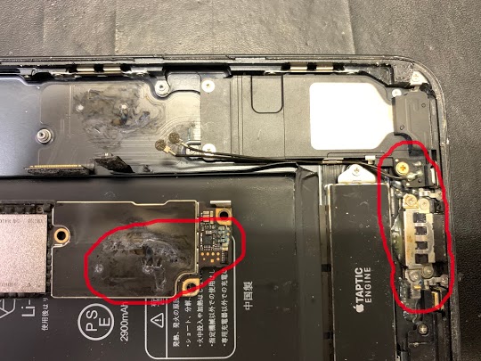 半年前に水没した iPhone7 plus、復活なるか、、、