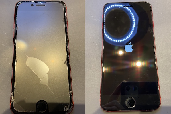 iPhone8 画面割れを即日修理！