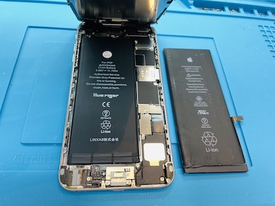 《名古屋市千種区》データ消さずにiPhone6Plusバッテリー交換