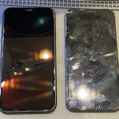 iPhoneXR 画面割れは悪化する前に修理を！
