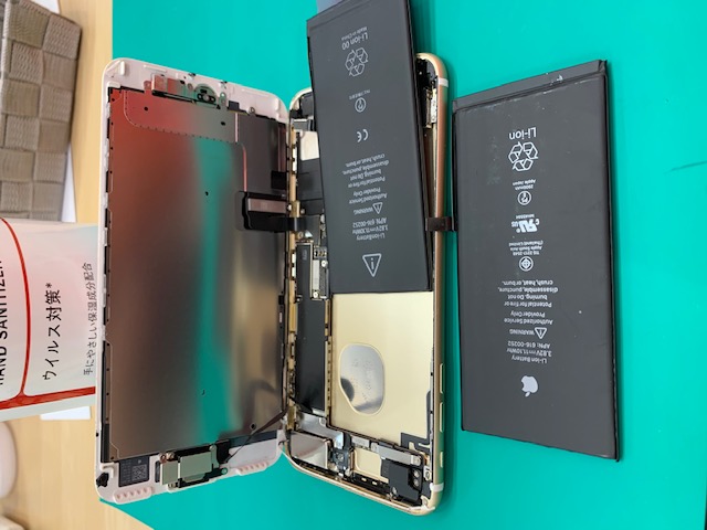 【練馬区】iPhone7P　バッテリー交換