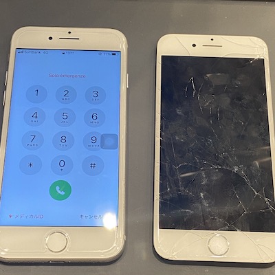 iPhone画面ひび割れ すぐに修理いたします！