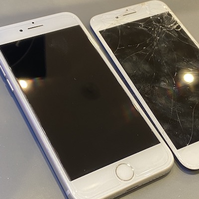 ヒビだらけでも大丈夫！iPhone7 画面割れ修理♪