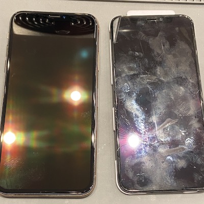 iPhoneXS画面割れ修理しました！