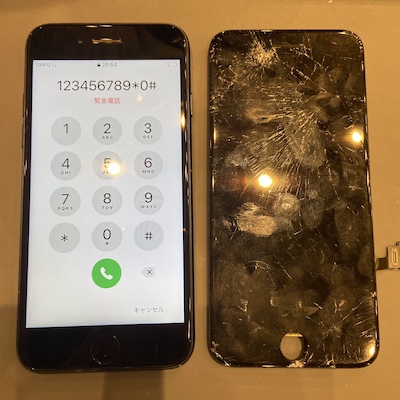 iPhone7 ヒビだらけの画面が30分でデータそのまま元どおり！