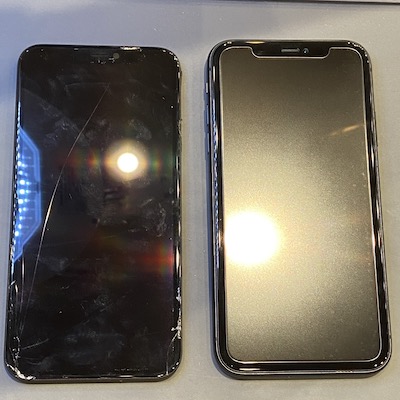 iPhone11 30分で画面割れ修理しました！