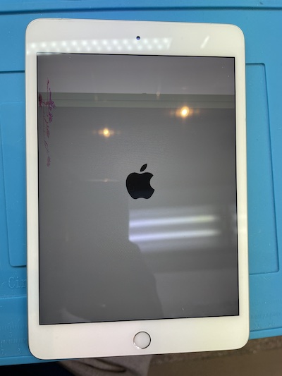 水没したiPad mini5の液晶不良修理と音量ボタンケーブルの交換