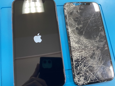iPhoneXR画面割れ修理