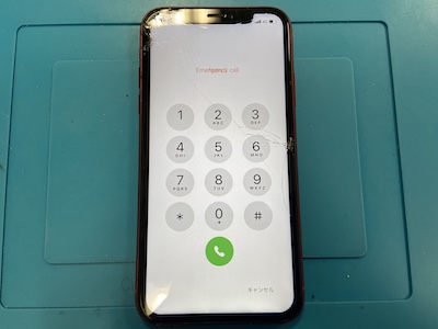 iPhoneXRの画面割れ修理