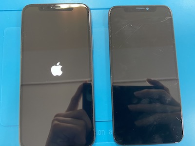 iPhoneXの画面割れで来店！