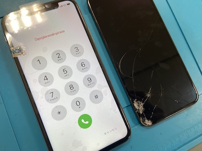 iPhoneXSの画面交換修理