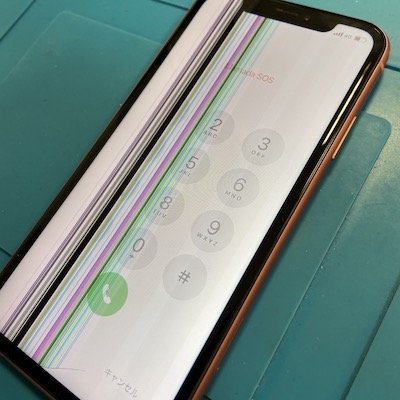 iPhoneXRの液晶割れ修理
